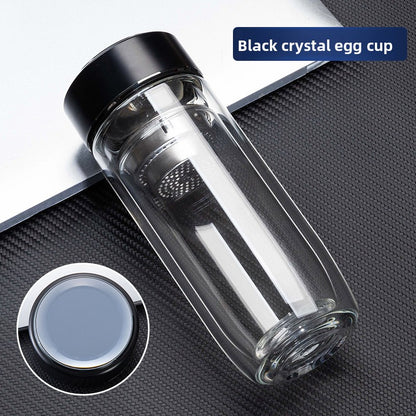 Double-layer glass cup