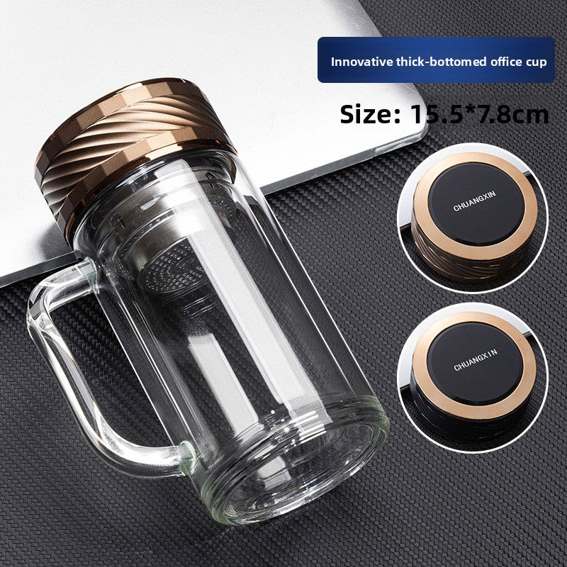 Double-layer glass cup