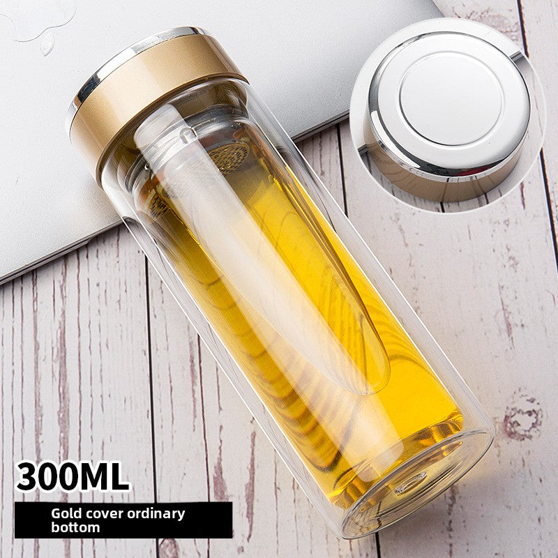 Double-layer glass cup