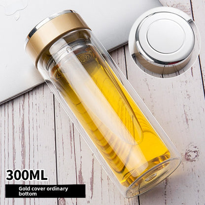 Double-layer glass cup