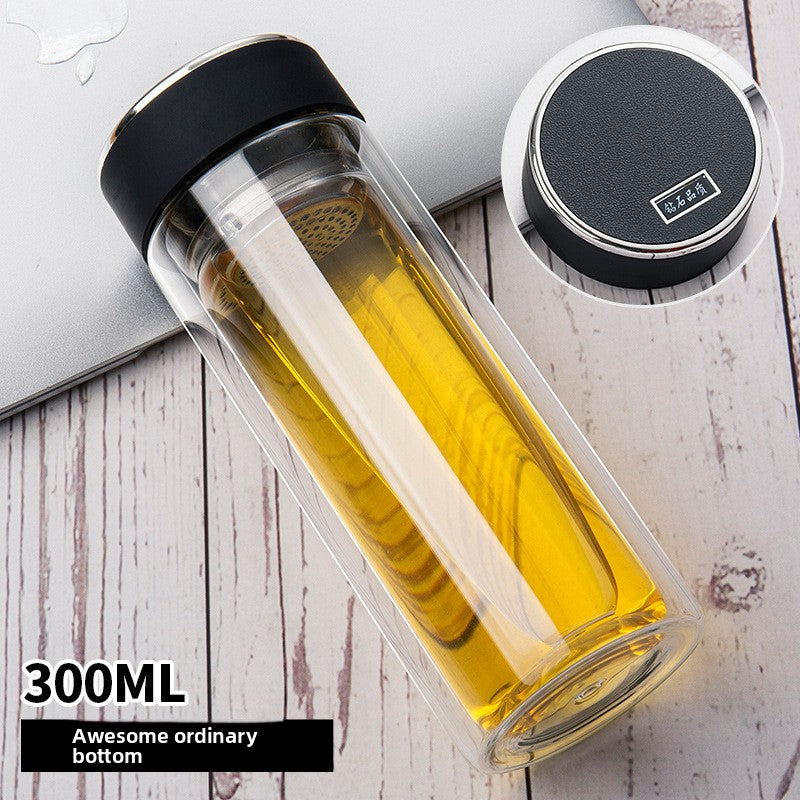 Double-layer glass cup
