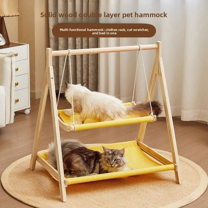 Double-Layer Hammock Pet Bed