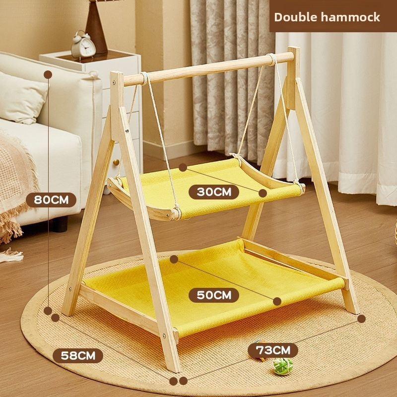 Double-Layer Hammock Pet Bed