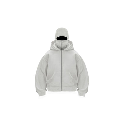 Double-layer hooded zipper hoodie