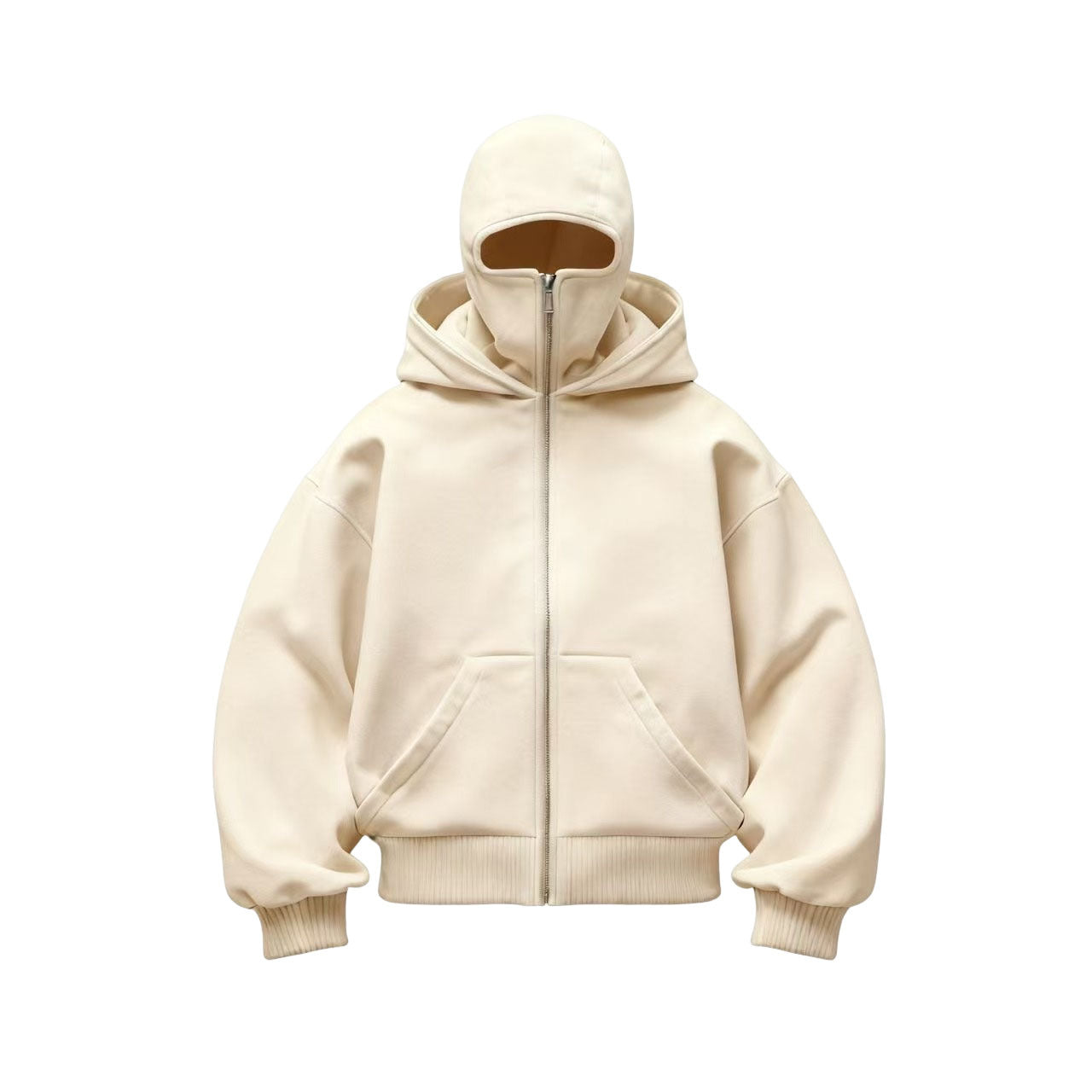 Double-layer hooded zipper hoodie