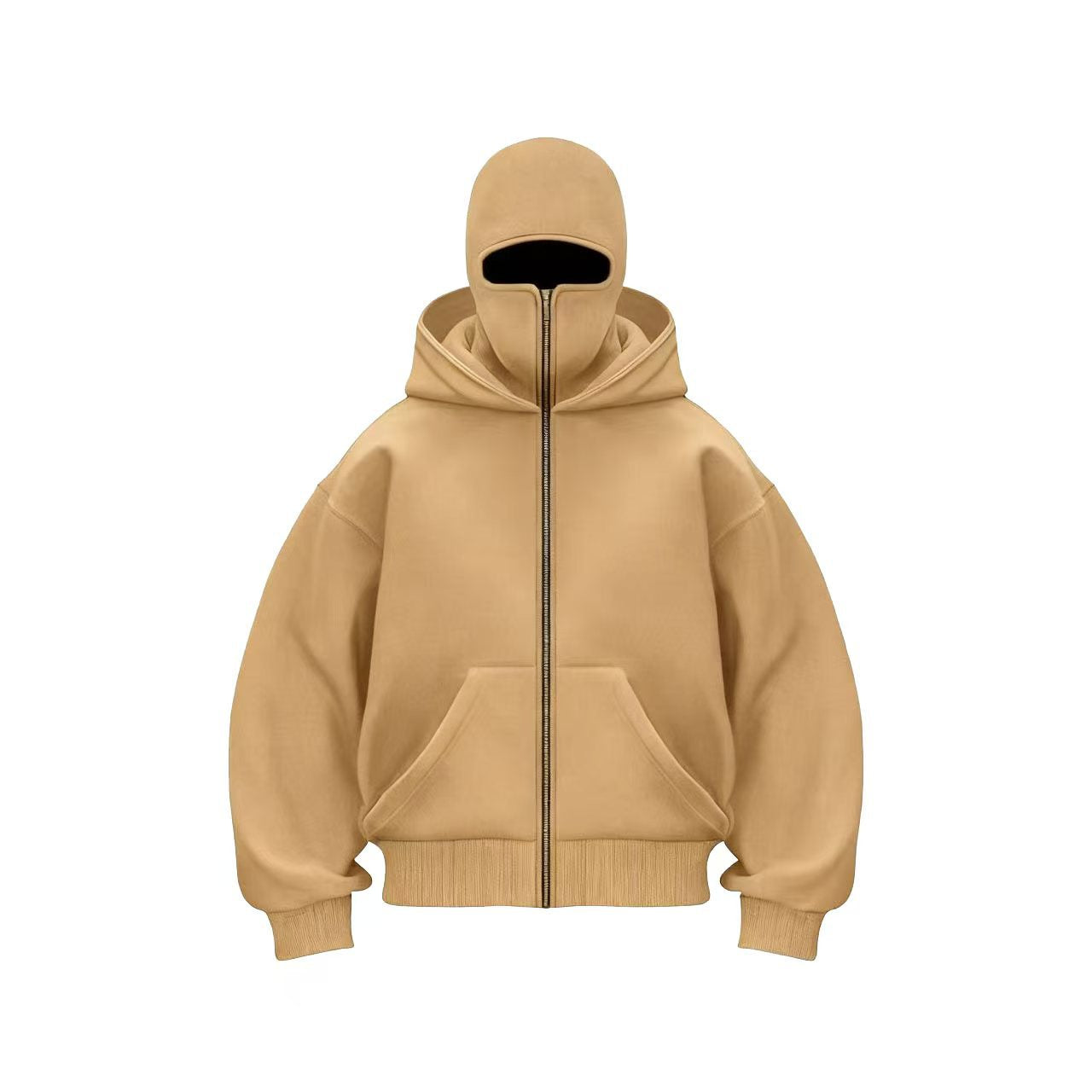 Double-layer hooded zipper hoodie