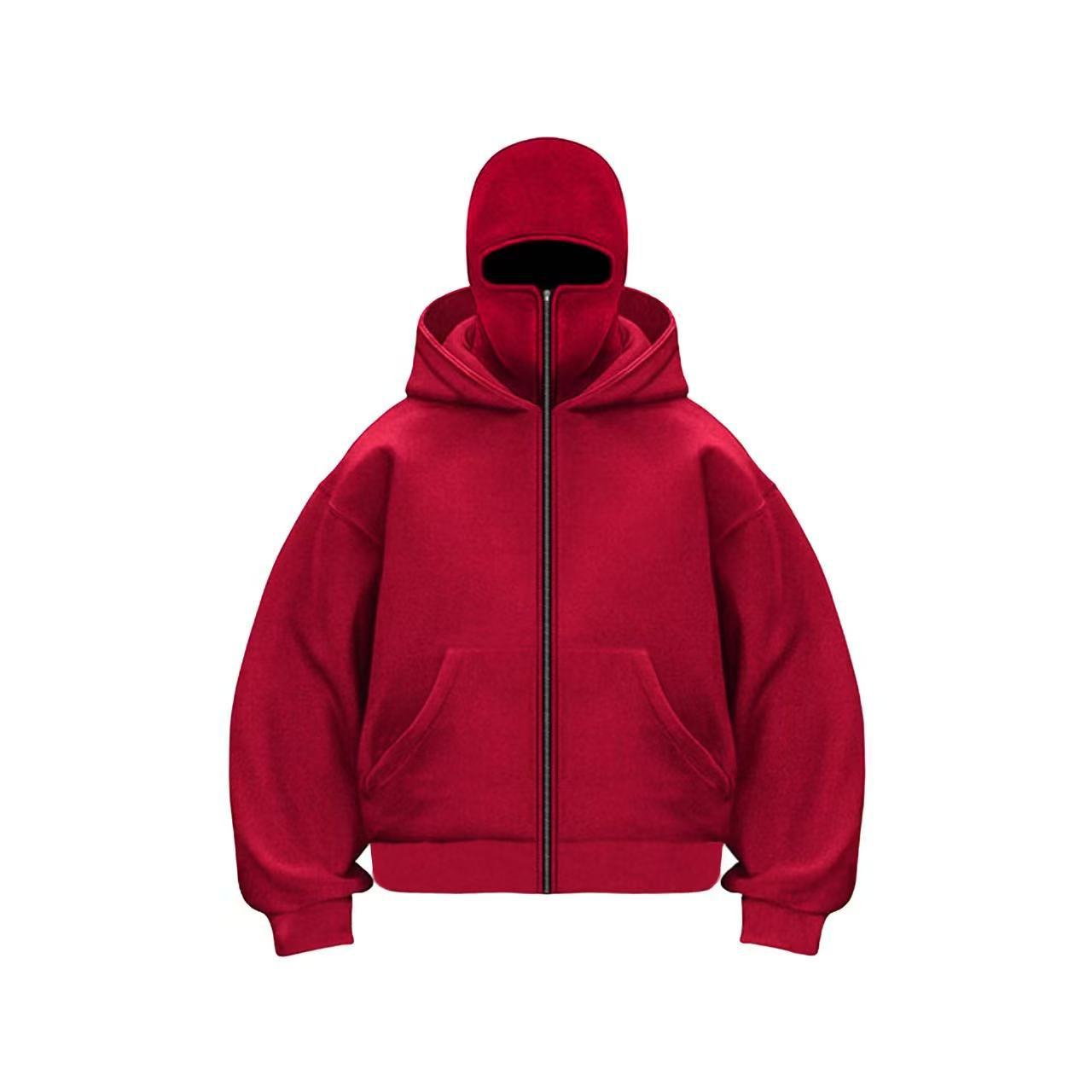 Double-layer hooded zipper hoodie
