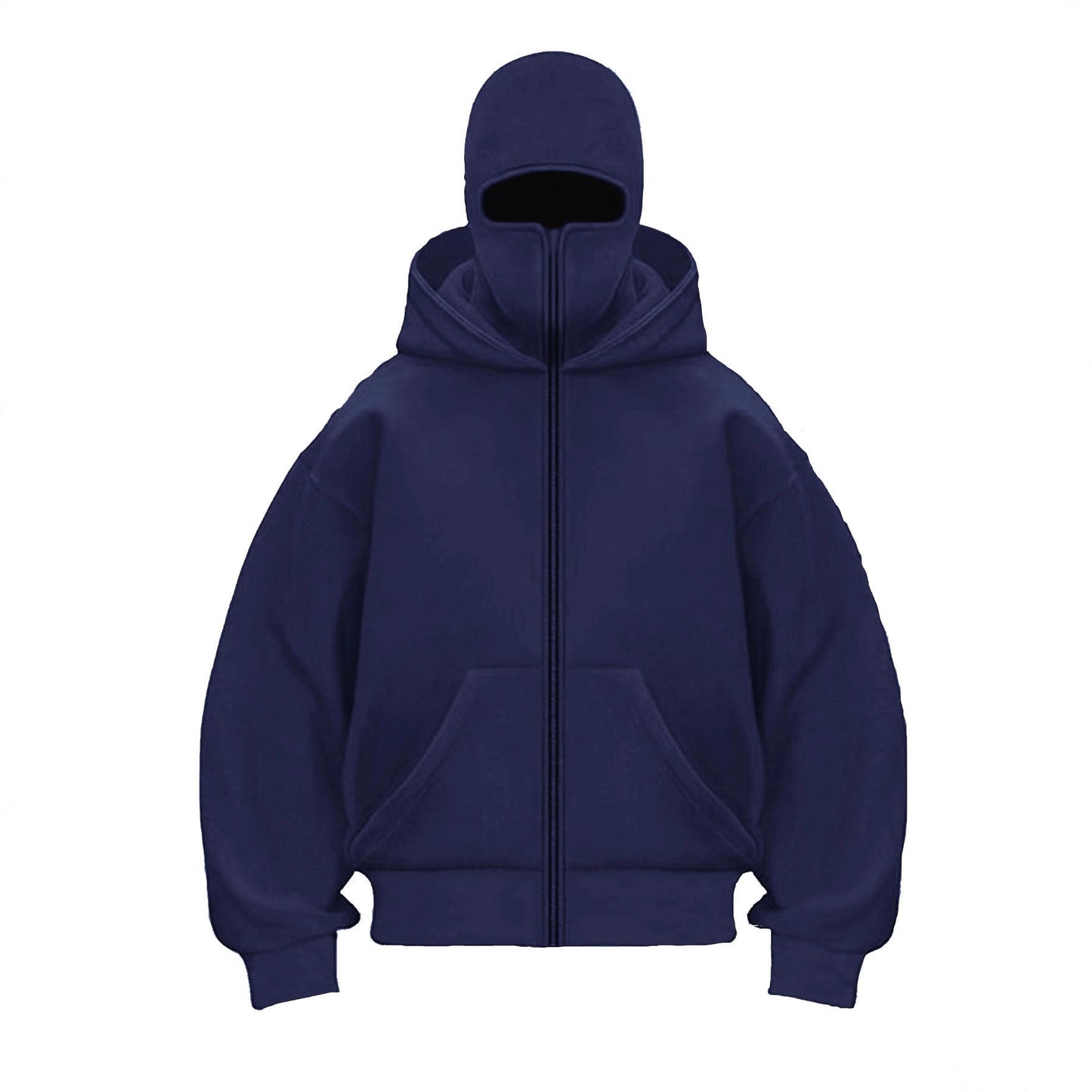 Double-layer hooded zipper hoodie
