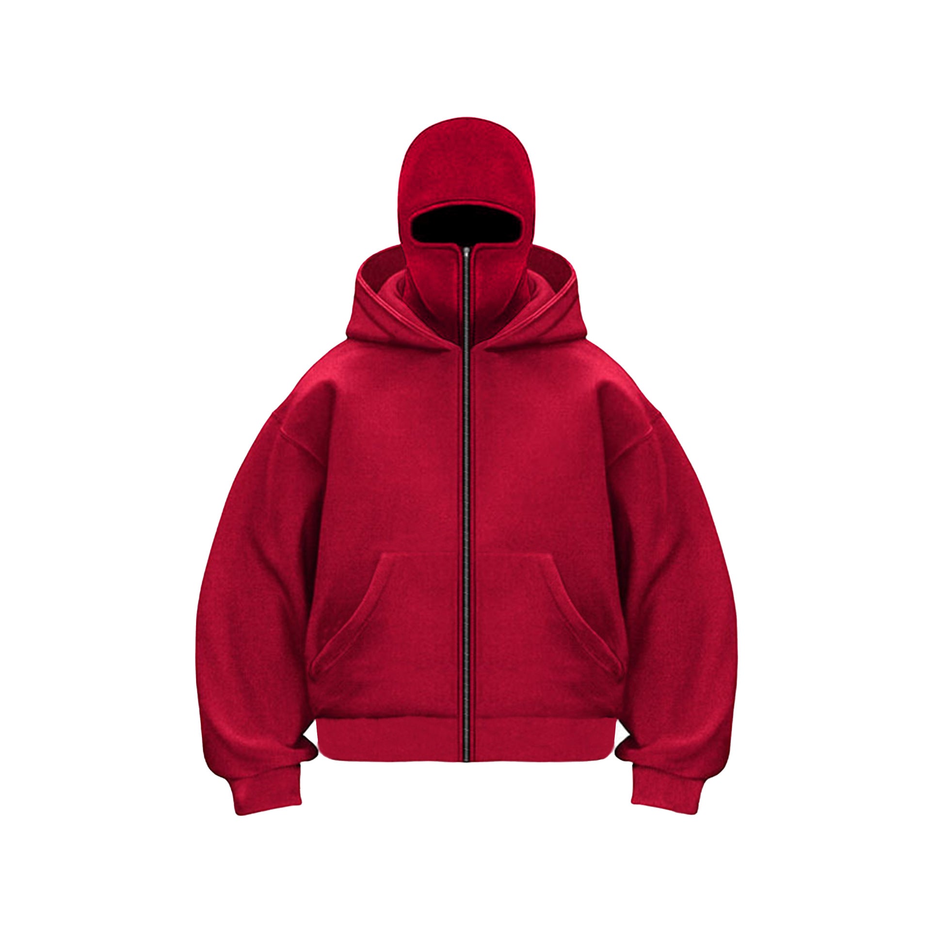 Double-layer hooded zipper pullover jacket