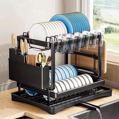 Double-Layer Kitchen Dish Rack