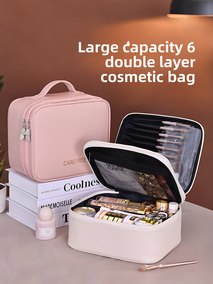 Double-layer Large Makeup Bag
