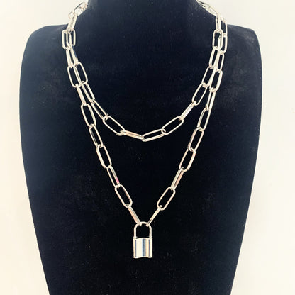 Double-layer Lock Necklace
