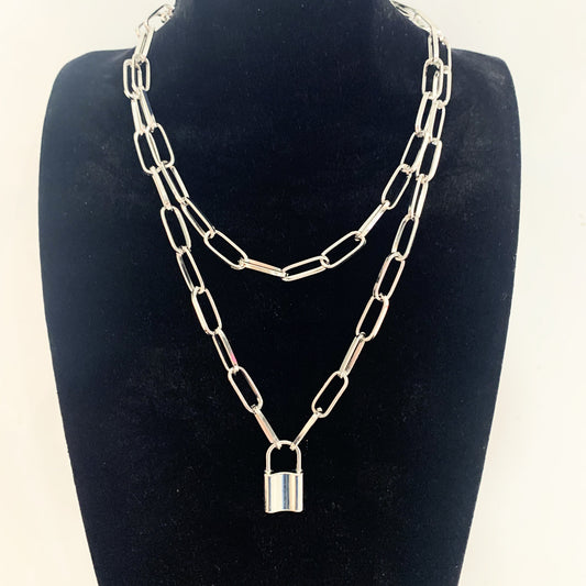 Double-layer Lock Necklace