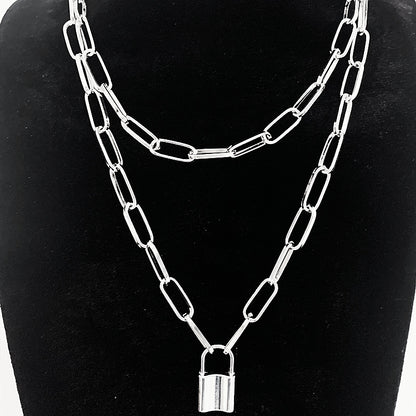 Double-layer Lock Necklace