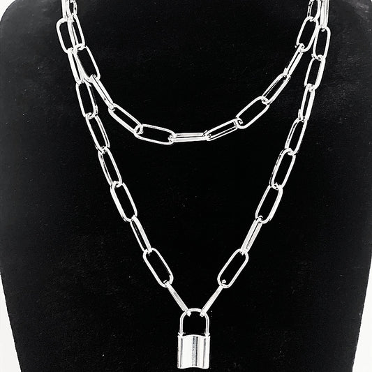 Double-layer Lock Necklace