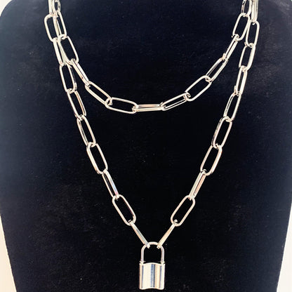 Double-layer Lock Necklace