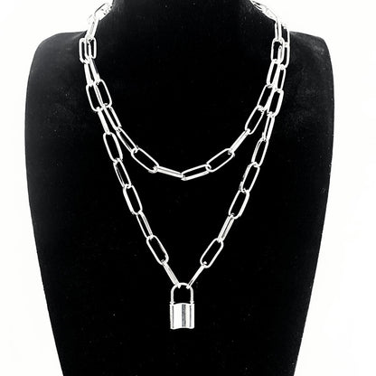 Double-layer Lock Necklace