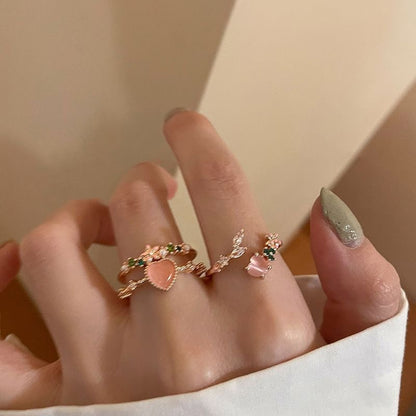 Double-layer love opening ring
