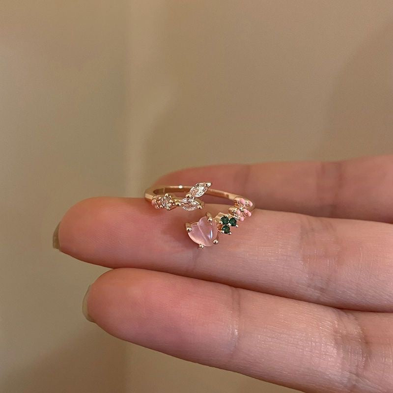 Double-layer love opening ring