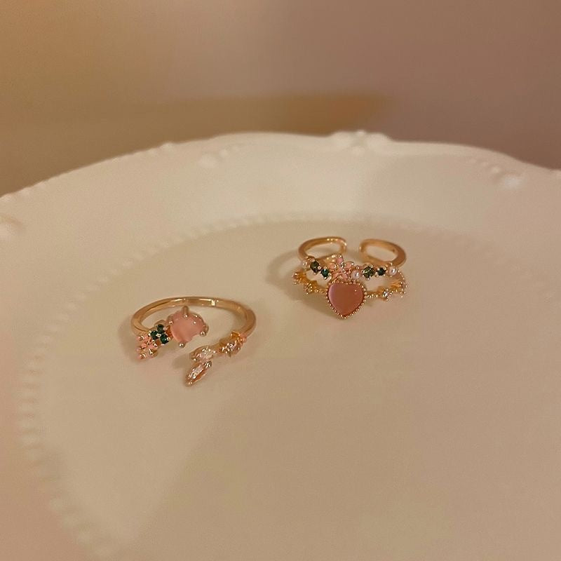 Double-layer love opening ring