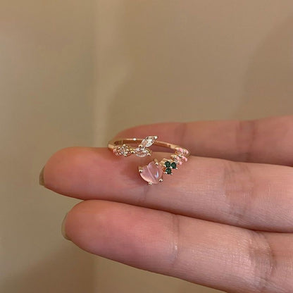 Double-layer love opening ring