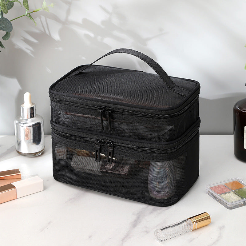 Double Layer Mesh Cosmetic Storage Bag