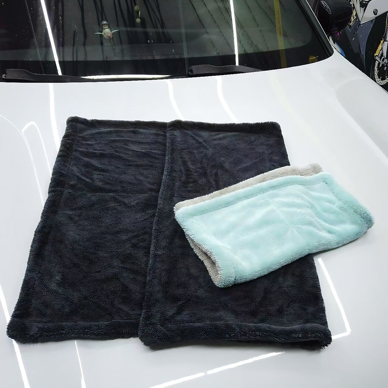 Double Layer Microfiber Car Cleaning Towel