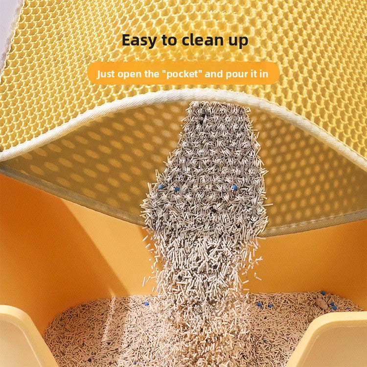 Double Layer Pet Litter Mat with Anti-Splash Design