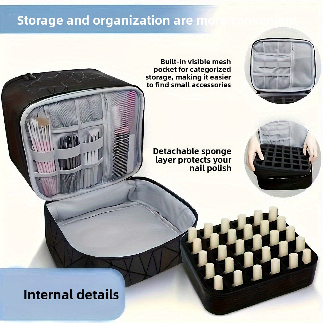 Double Layer Portable Cosmetic Toiletry Storage Bag