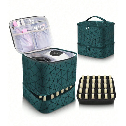 Double Layer Portable Cosmetic Toiletry Storage Bag