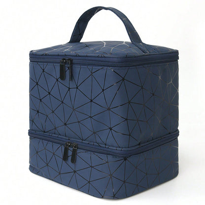 Double Layer Portable Cosmetic Toiletry Storage Bag