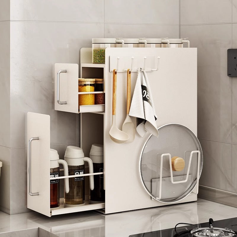 Double Layer Pull Out Kitchen Storage Rack