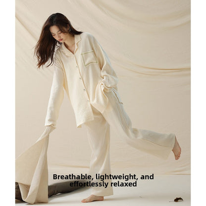 Double-Layer Pure Cotton Pajamas Set