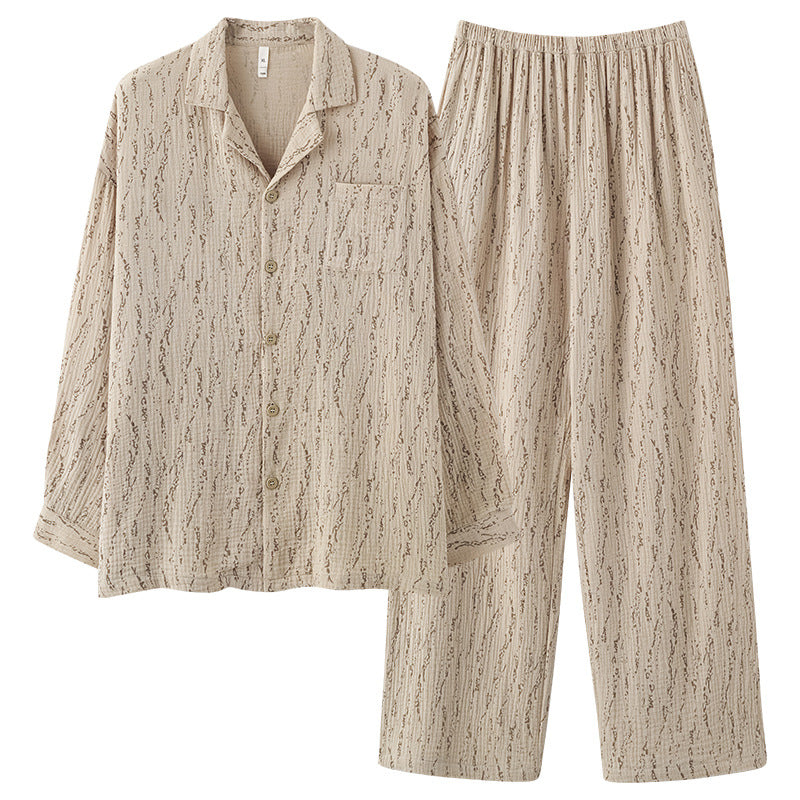 Double-Layer Pure Cotton Pajamas Set