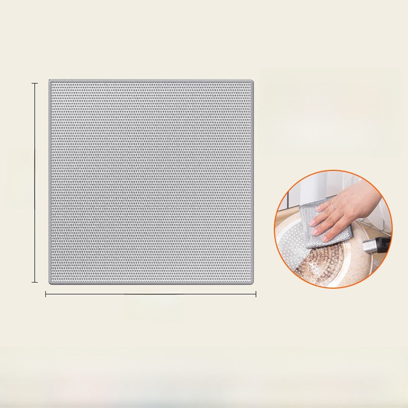 Double Layer Silver Wire Dishwashing Cloth