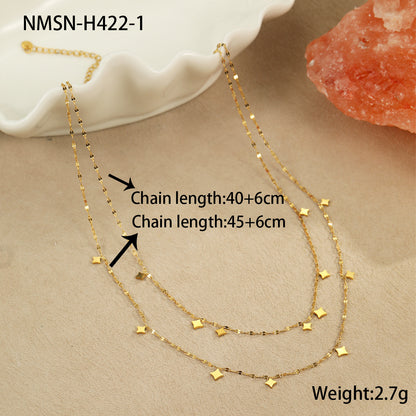 double-layer stacked necklace