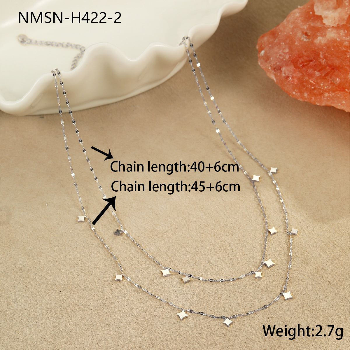 double-layer stacked necklace