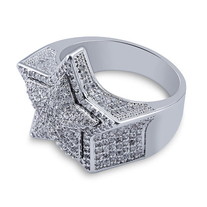 Double Layer Star Diamond Ring