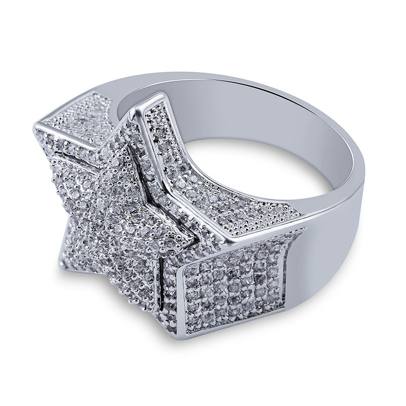 Double Layer Star Diamond Ring