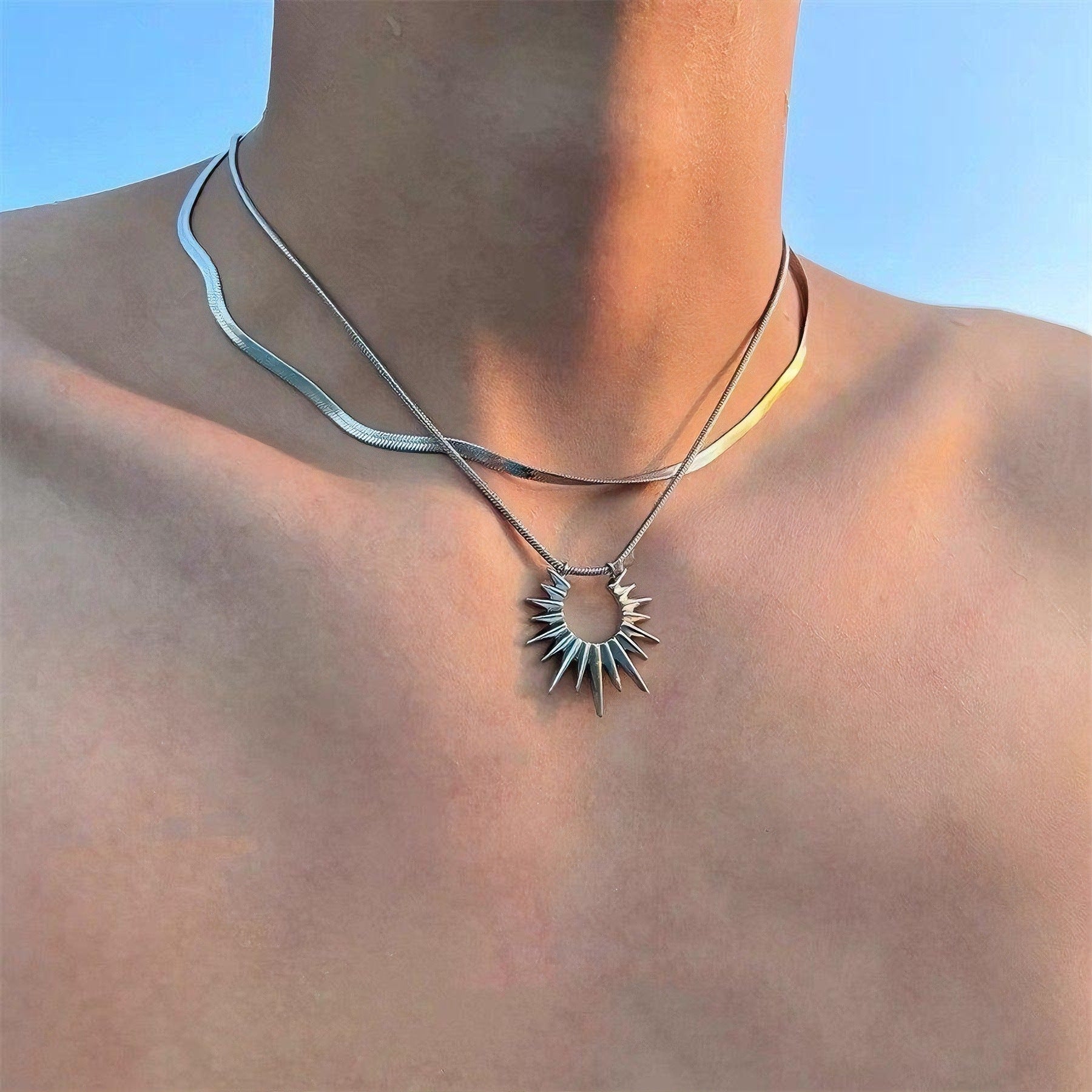 Double Layer Star Pendant Necklace