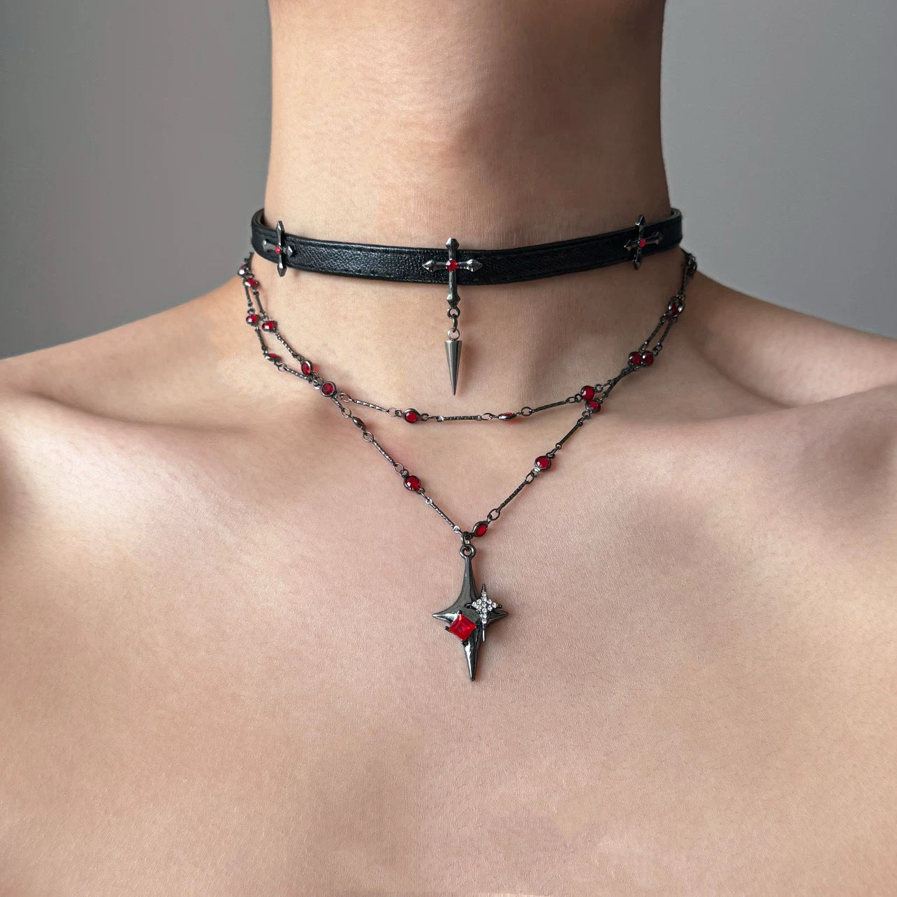 Double Layer Star Pendant Necklace