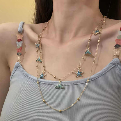 Double Layer Star Tassel Waist Chain with Pendant