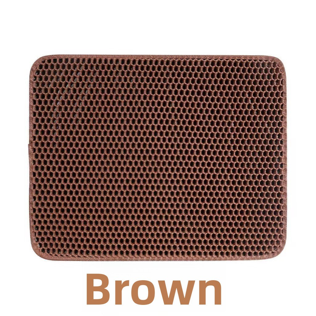 Double-layer thickened cat litter mat