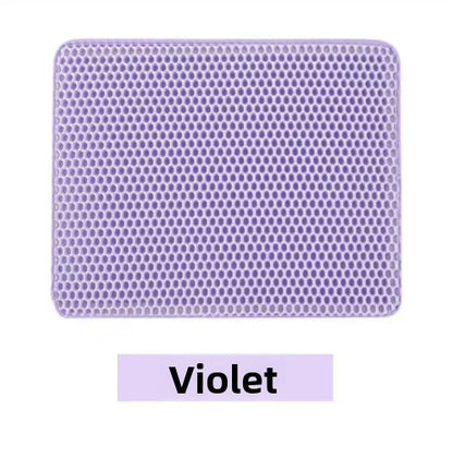 Double-layer thickened cat litter mat