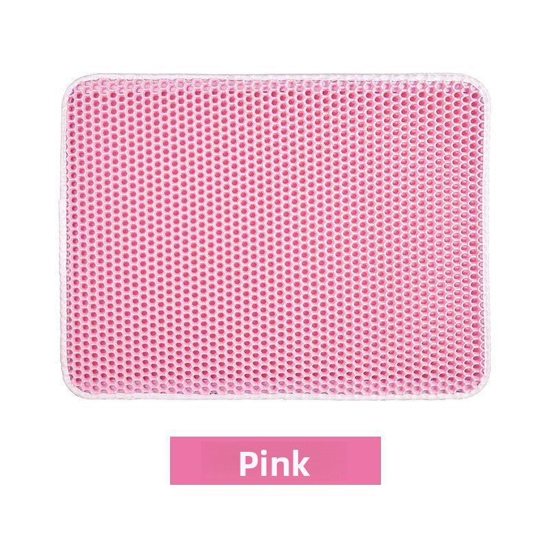 Double-layer thickened cat litter mat