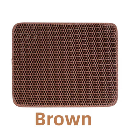 Double-layer thickened cat litter mat