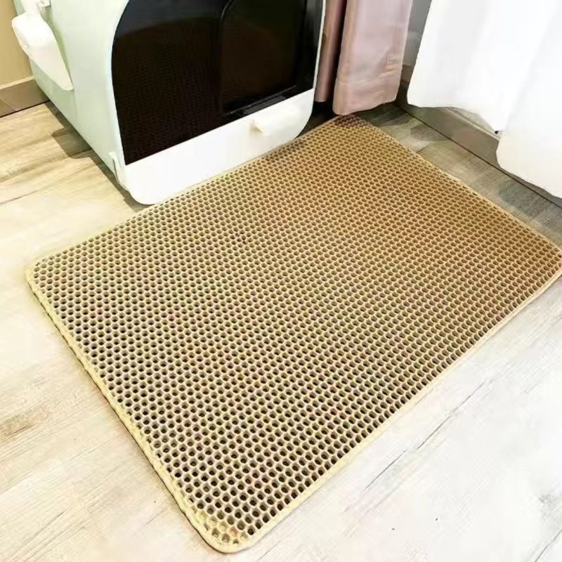 Double-layer thickened cat litter mat