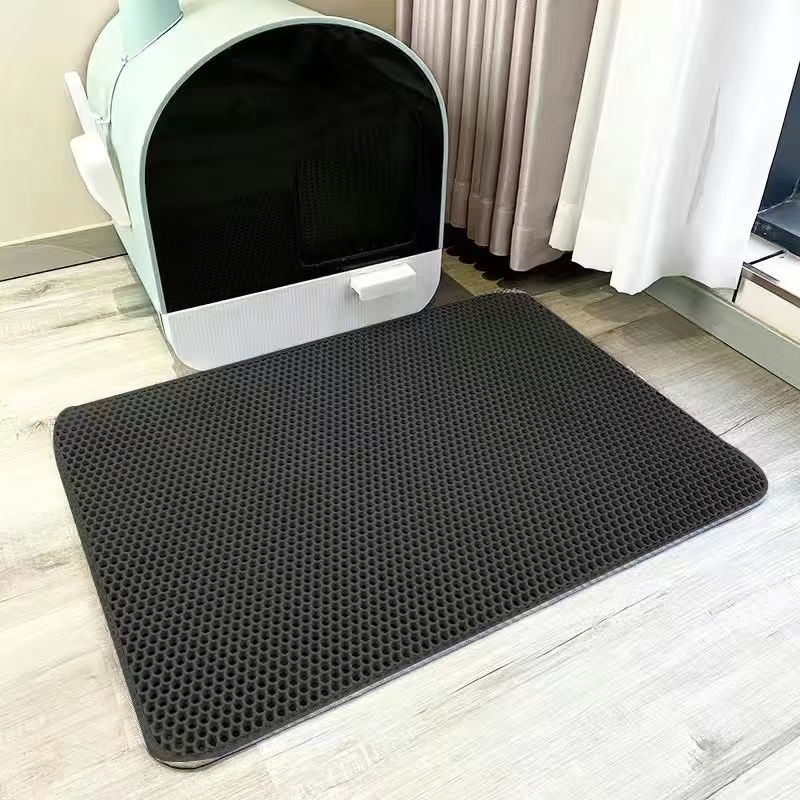 Double-layer thickened cat litter mat
