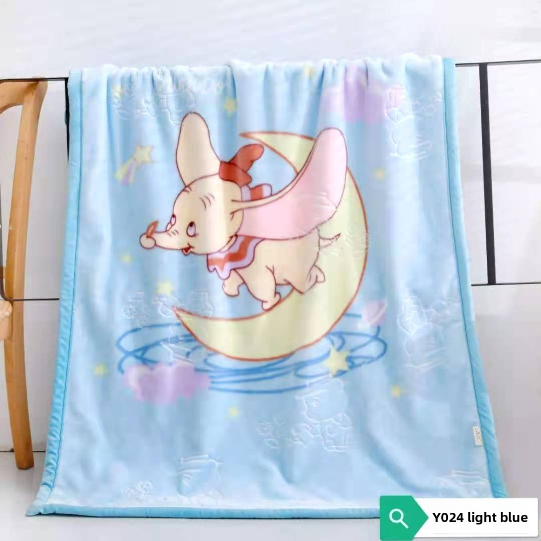 Double-layer thickened knitted blanket
