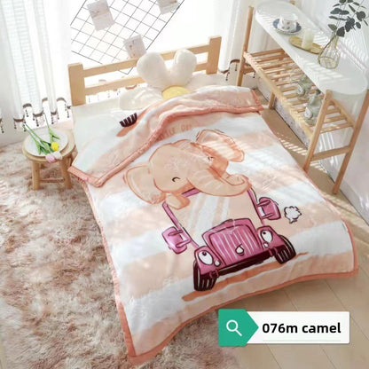 Double-layer thickened knitted blanket